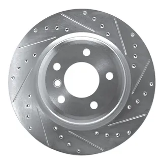 R1 Concepts EDZ-31070R Brake Rotor Drilled and Slotted Silver